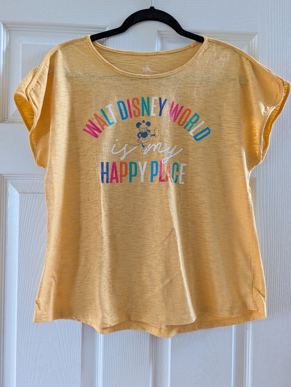 Disney World Yellow Walt Disney World 'Happy Place' Tee